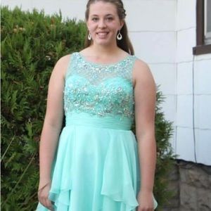Teal homecoming dress